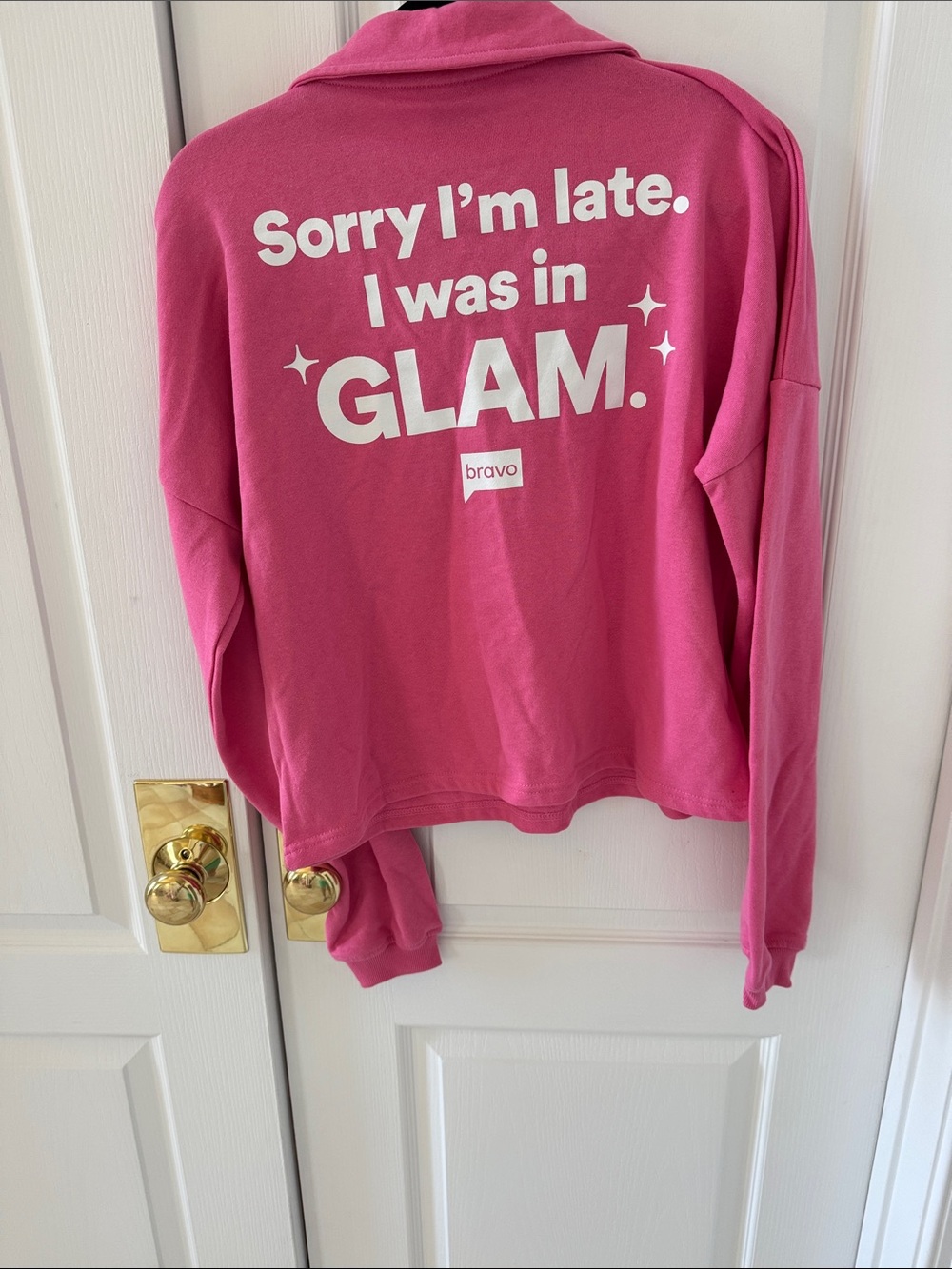 Bright Pink Graphic Crewneck Sweatshirt by Bravo